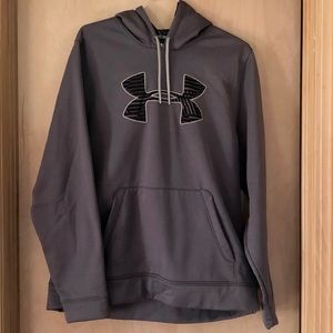 Under Armour Mens Large Pullover Fleece Hoodie - X Storm - Gray - Like new!